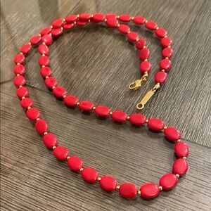 Napier Vintage Acrylic Red Beaded Necklace